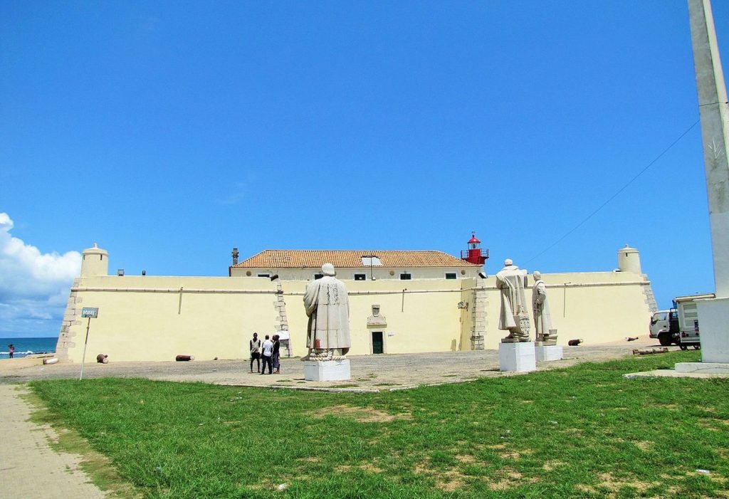 São Tomé City Guide seen on the Sao Tome Walking Tour – view of Fort São Sebastião on the waterfront, home to the National Museum
