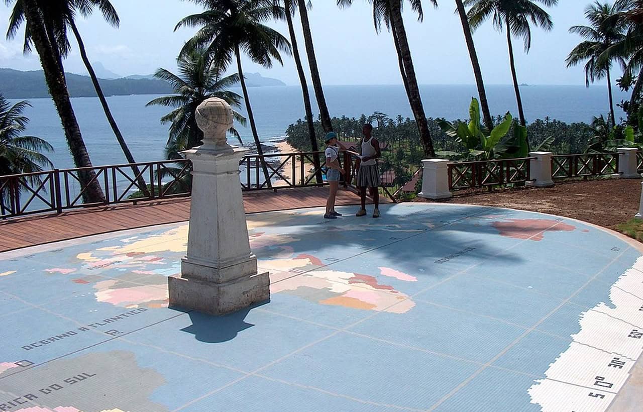 What to do in São Tomé — Equator monument on Ilhéu das Rolas with ocean view